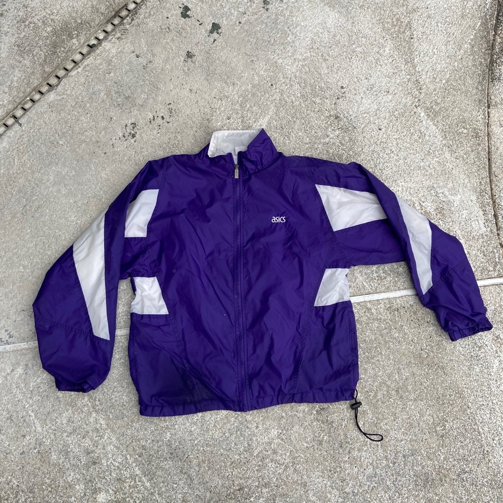 Vintage ASICS Track Jacket Purple 90s